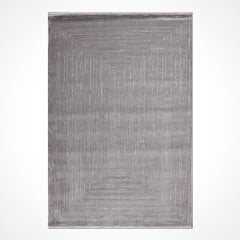 Gri Modern Viskon Makine Halısı