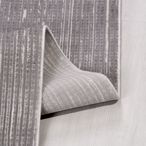 Gri Modern Viskon Makine Halısı