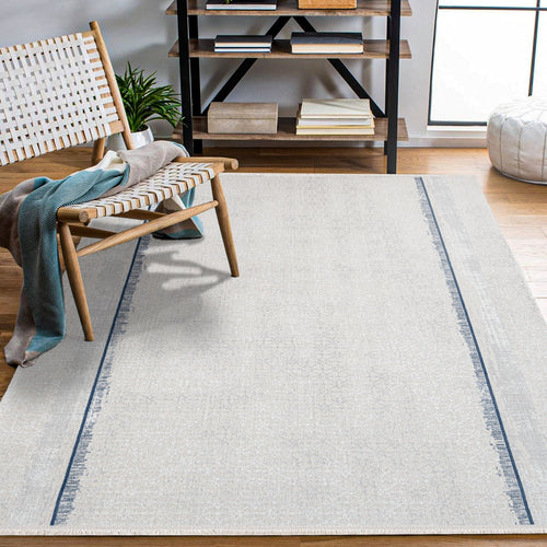 Audrey Krem Geometrik Polyester Makine Halısı