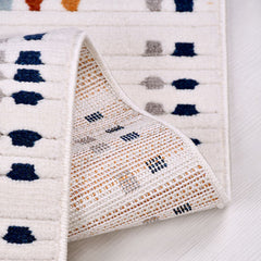 Krem Modern Polyester Makine Halısı