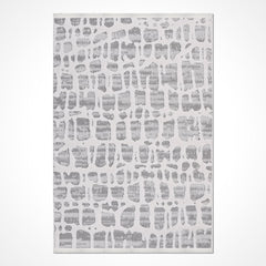 Gri Modern Polyester Makine Halısı