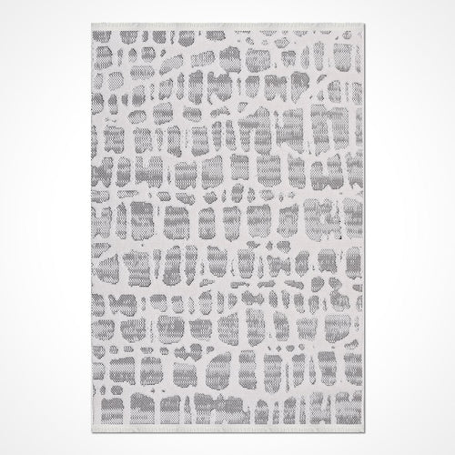 Gri Modern Polyester Makine Halısı