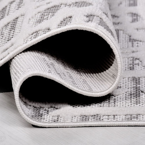 Gri Modern Polyester Makine Halısı