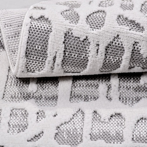 Gri Modern Polyester Makine Halısı