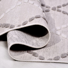 Gri Modern Polyester Makine Halısı