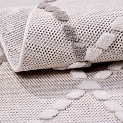 Gri Modern Polyester Makine Halısı