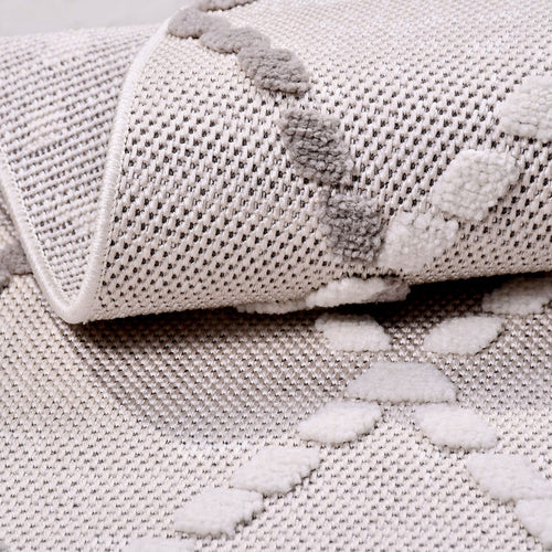 Gri Modern Polyester Makine Halısı