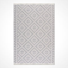 Krem Modern Polyester Makine Halısı