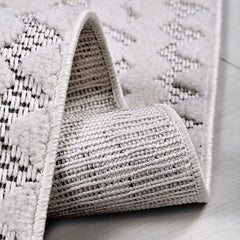 Krem Modern Polyester Makine Halısı