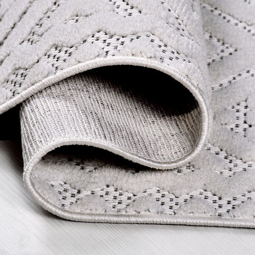 Krem Modern Polyester Makine Halısı