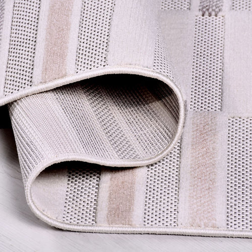 Gri Geometrik Polyester Makine Halısı