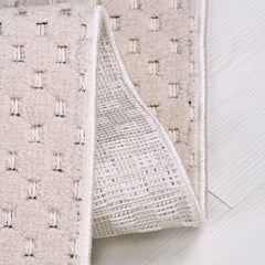 Bej Modern Polyester Makine Halısı