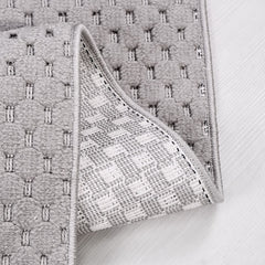 Gri Modern Polyester Makine Halısı