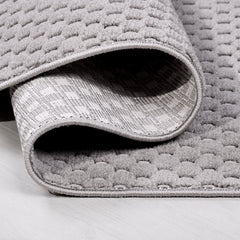 Gri Modern Polyester Makine Halısı