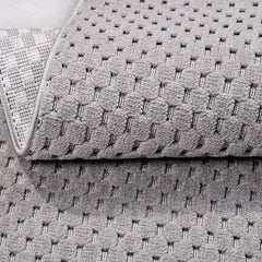 Gri Modern Polyester Makine Halısı