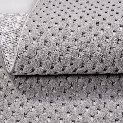 Gri Modern Polyester Makine Halısı