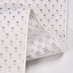 Beyaz Modern Polyester Makine Halısı