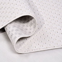 Beyaz Modern Polyester Makine Halısı