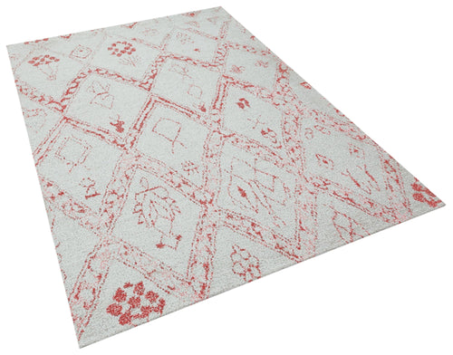 Halınet Fresno Ekru Geometrik Polyester Makine Halısı