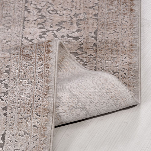 Bej Çerçeveli Viskon Makine Halısı