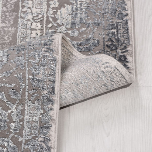 Gri Çerçeveli Viskon Makine Halısı