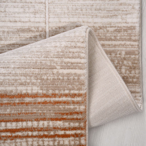 Bej Modern Akrilik Makine Halısı