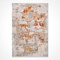 Bej Modern Akrilik Makine Halısı