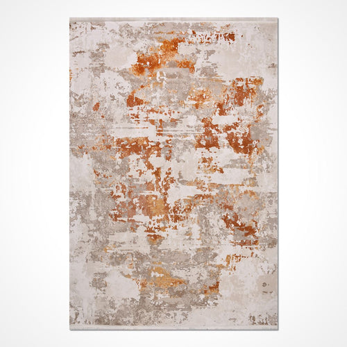 Bej Modern Akrilik Makine Halısı