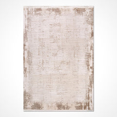 Bej Modern Akrilik Makine Halısı