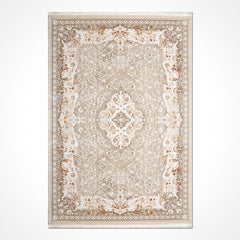 Bej Göbekli Akrilik Makine Halısı