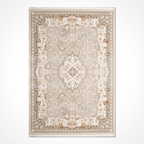 Bej Göbekli Akrilik Makine Halısı