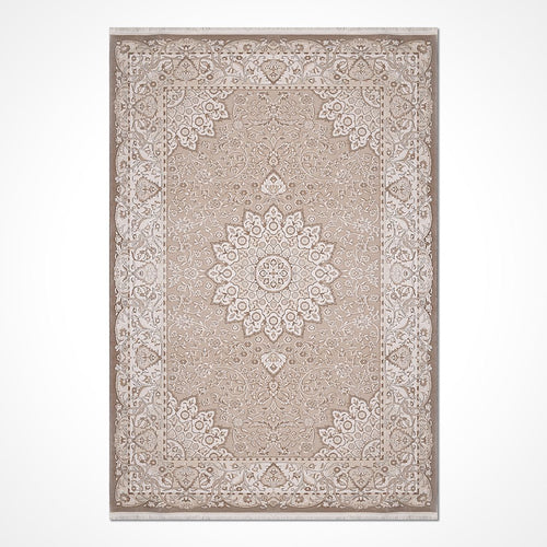 Bej Göbekli Akrilik Makine Halısı