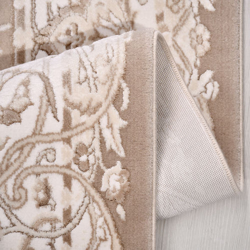 Bej Göbekli Akrilik Makine Halısı