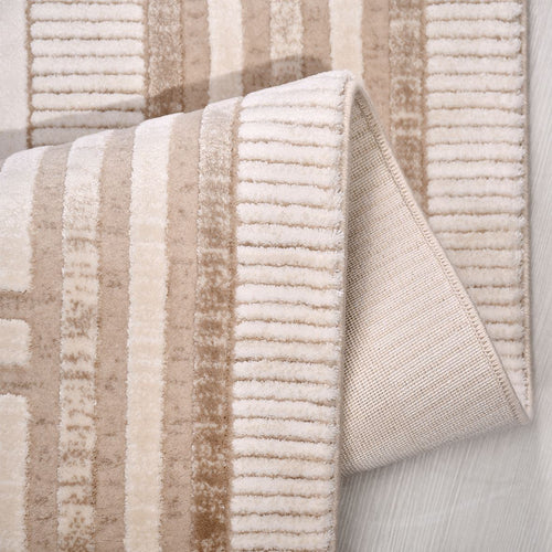 Bej Çerçeveli Akrilik Makine Halısı