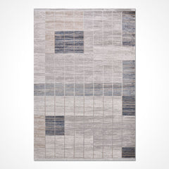 Bej Modern Akrilik Makine Halısı