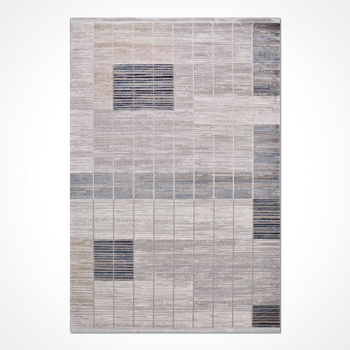 Bej Modern Akrilik Makine Halısı