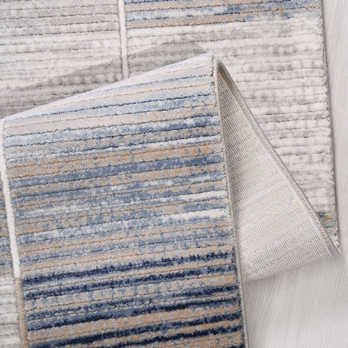 Bej Modern Akrilik Makine Halısı