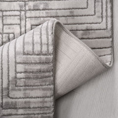 Gri Modern Akrilik Makine Halısı
