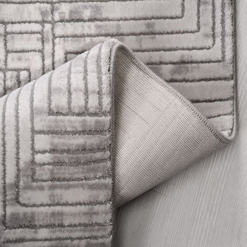 Gri Modern Akrilik Makine Halısı