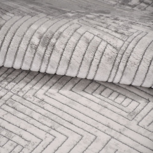 Gri Modern Akrilik Makine Halısı