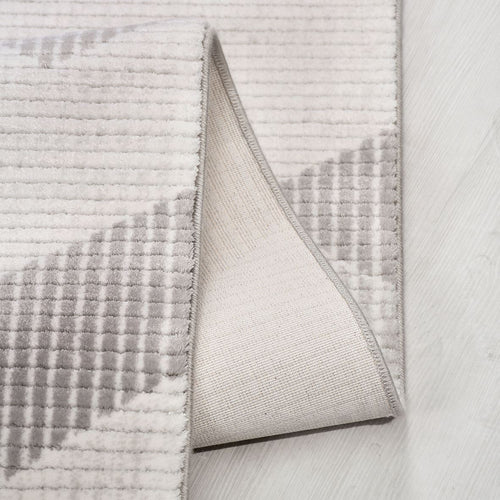 Gri Geometrik Akrilik Makine Halısı