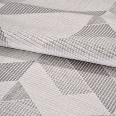 Gri Geometrik Akrilik Makine Halısı