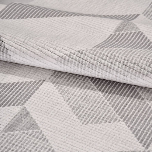 Gri Geometrik Akrilik Makine Halısı