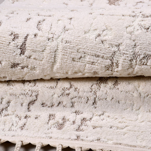 Bej Modern Polyester Makine Halısı