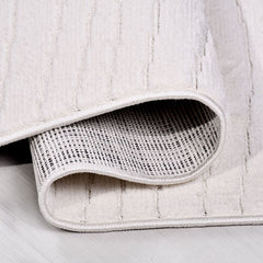 Beyaz Modern Polyester Makine Halısı