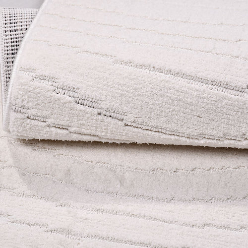 Beyaz Modern Polyester Makine Halısı