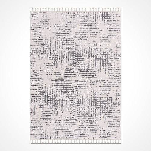 Gri Modern Polyester Makine Halısı