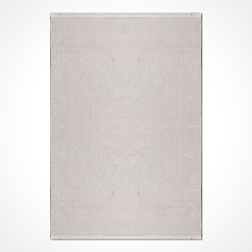 Krem Modern Viskon Makine Halısı