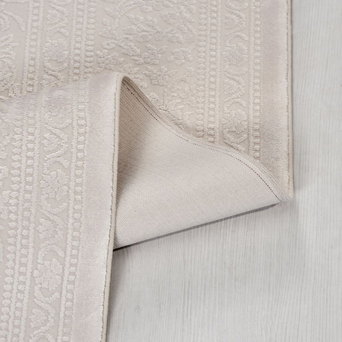 Krem Modern Viskon Makine Halısı