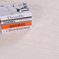 Bej Modern Akrilik Makine Halısı